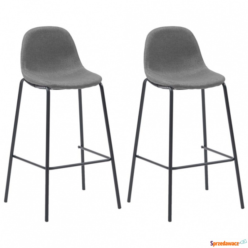 Krzesła barowe 2 szt. taupe tapicerowane tkaniną - Taborety, stołki, hokery - Głogów