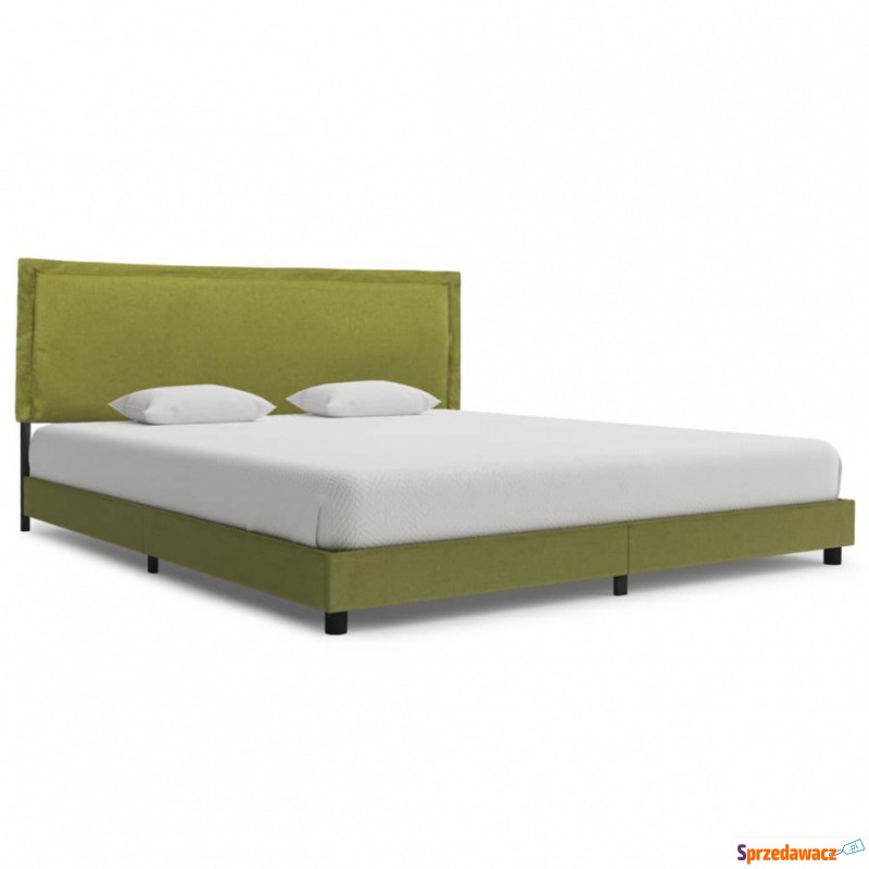 Rama łóżka, zielona, tapicerowana tkaniną, 160... - Łóżka - Wyszków
