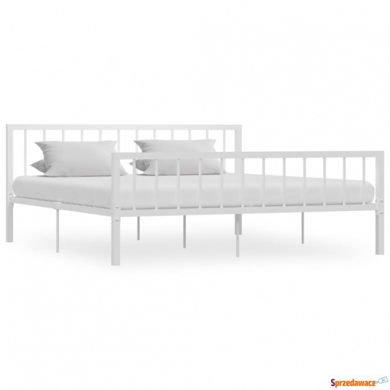 Rama łóżka, biała, metalowa, 180 x 200 cm - Stelaże do łóżek - Piła