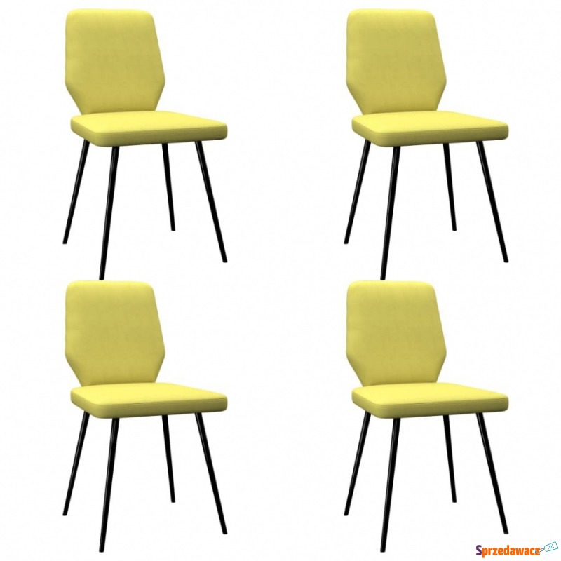 Krzesła do kuchni 4 szt. kolor limonkowy żółty... - Krzesła kuchenne - Pruszcz Gdański