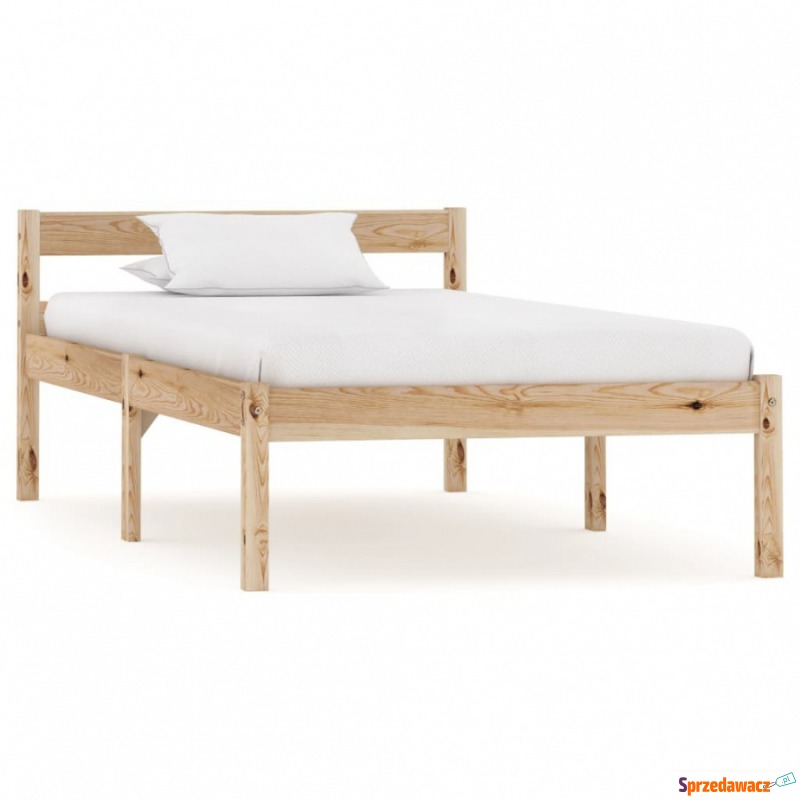 Rama łóżka, lite drewno sosnowe, 100 x 200 cm - Stelaże do łóżek - Jawor