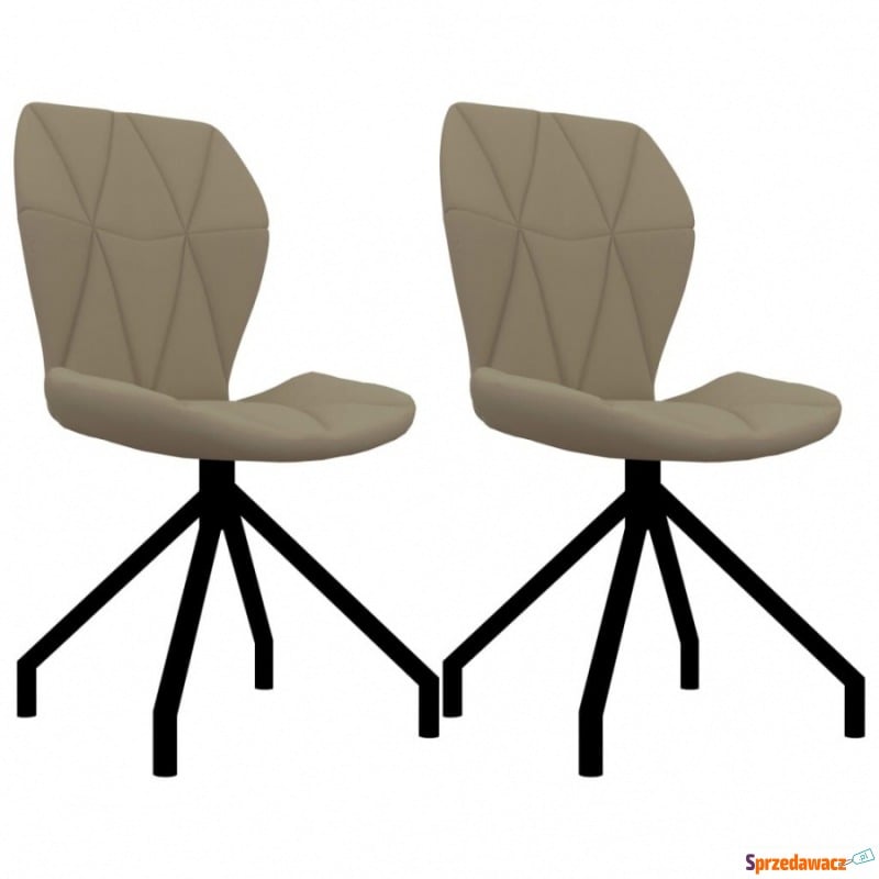 Krzesła do kuchni 2 szt. cappuccino sztuczna skóra - Krzesła kuchenne - Trzebiatów