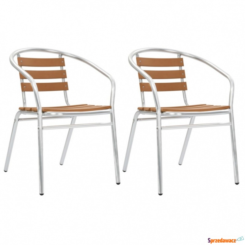 Krzesła ogrodowe, sztaplowane, 2 szt., aluminium... - Krzesła ogrodowe - Gorlice