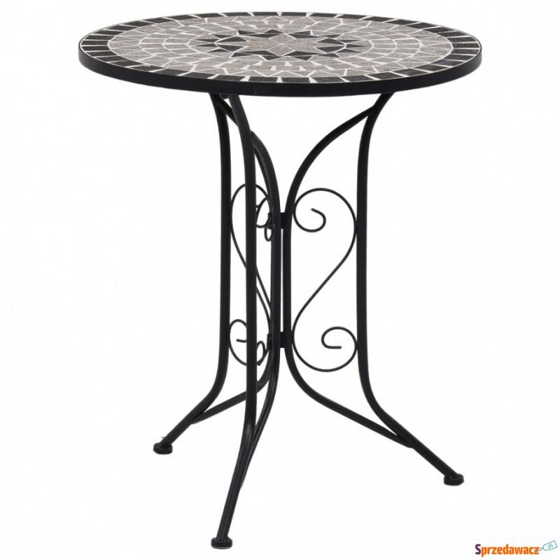 Mozaikowy stolik bistro, szary, 61 cm, ceramiczny - Stoły, ławy, stoliki - Lębork