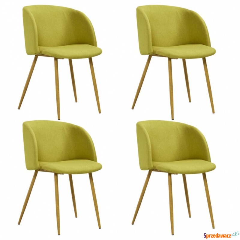 Krzesła do salonu 4 szt. zielone tapicerowane... - Krzesła do salonu i jadalni - Gowidlino