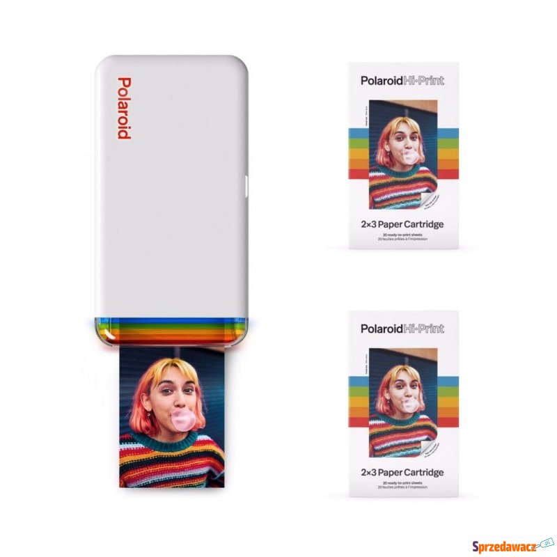Kolorowa Polaroid HI-PRINT Pocket Printer + 2x... - Drukarki - Konin