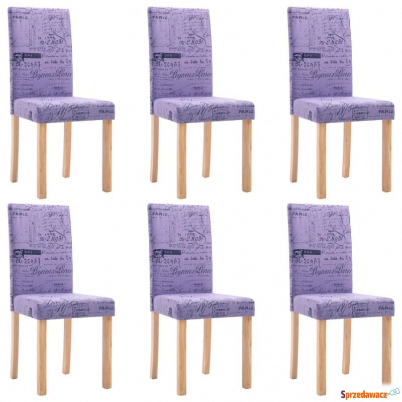 Krzesła do jadalni 6 szt. fioletowe tkanina - Krzesła do salonu i jadalni - Świdnik