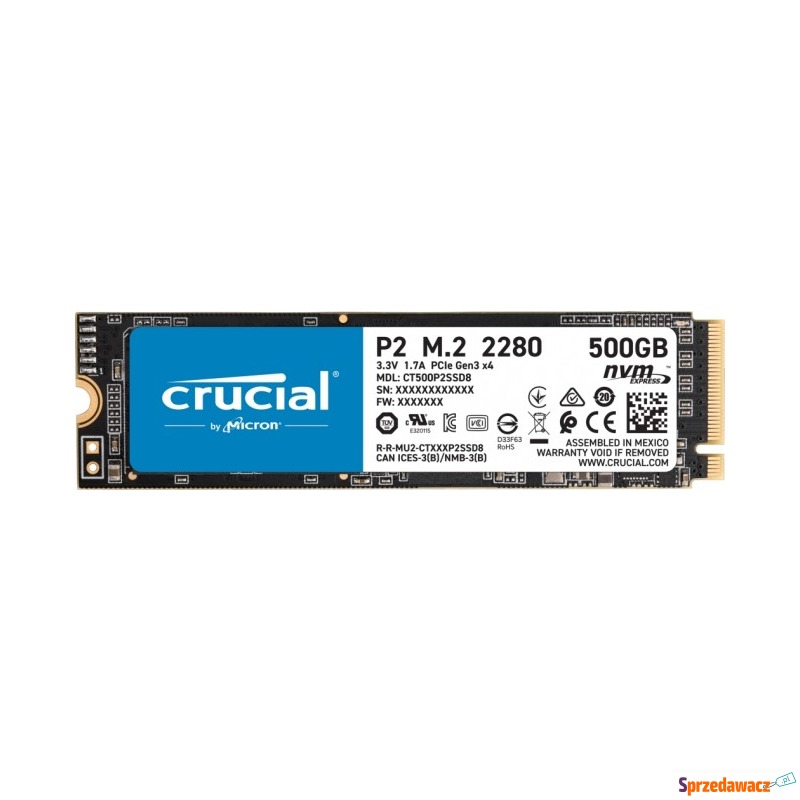 Crucial P2 M.2 PCI-e NVMe 500GB - Dyski twarde - Legnica