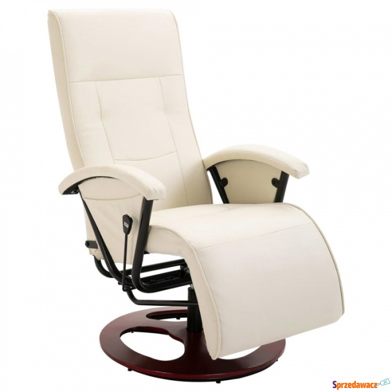 Fotel obrotowy kremowy sztuczna skóra - Krzesła biurowe - Mińsk Mazowiecki