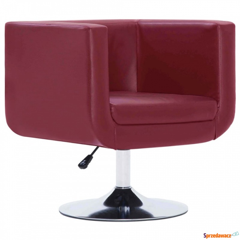 Fotel obrotowy czerwone wino sztuczna skóra - Krzesła biurowe - Mikołów