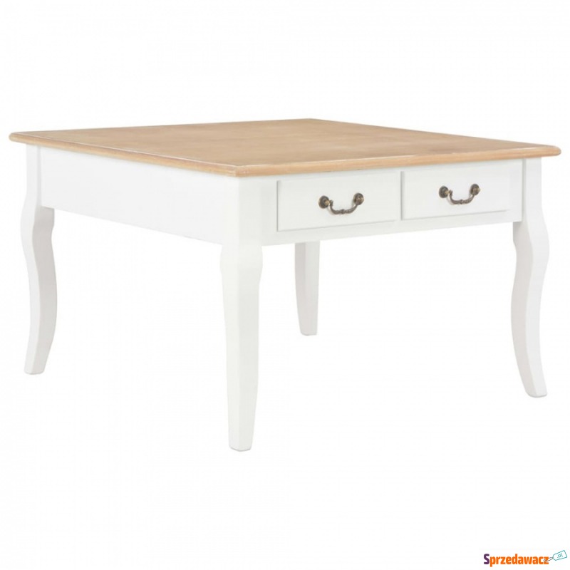 Stolik kawowy biały drewniany - Stoły, stoliki, ławy - Rybarzowice