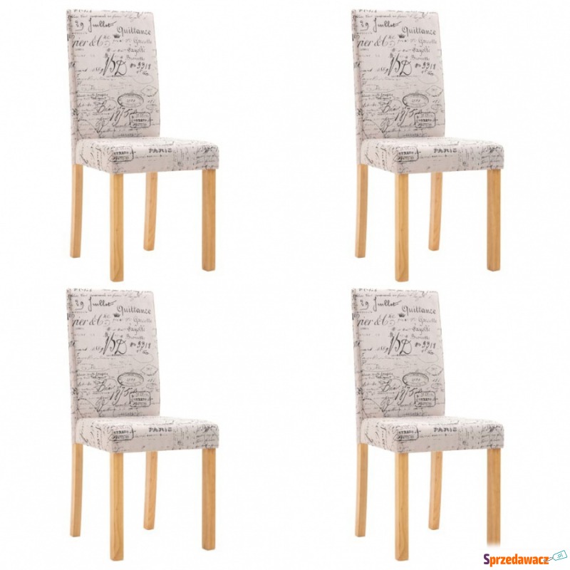 Krzesła do jadalni 4 szt. kremowe tkanina - Krzesła do salonu i jadalni - Nowa Ruda