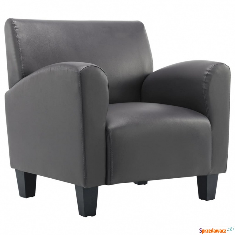 Fotel szary sztuczna skóra - Krzesła biurowe - Gliwice