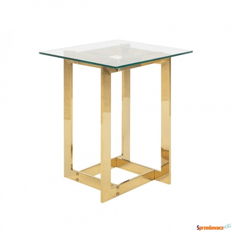 Stolik szklany złoty CRYSTAL - Stoły, stoliki, ławy - Psary