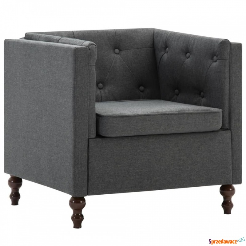 Fotel tapicerowany tkaniną ciemnoszary - Krzesła biurowe - Lubowidz