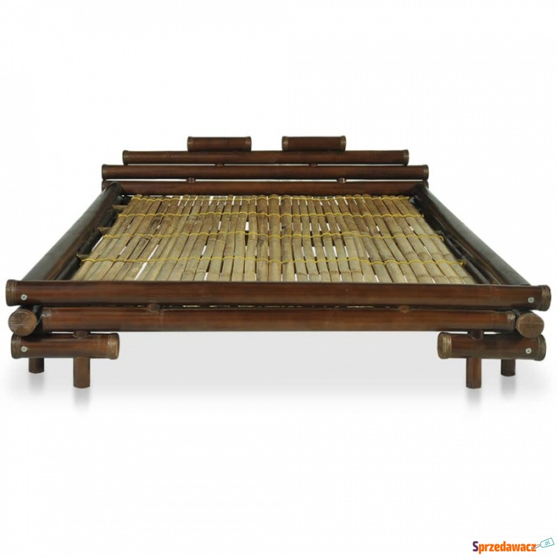 Łóżko bambusowe, 140 x 200 cm, ciemny brąz - Łóżka - Częstochowa