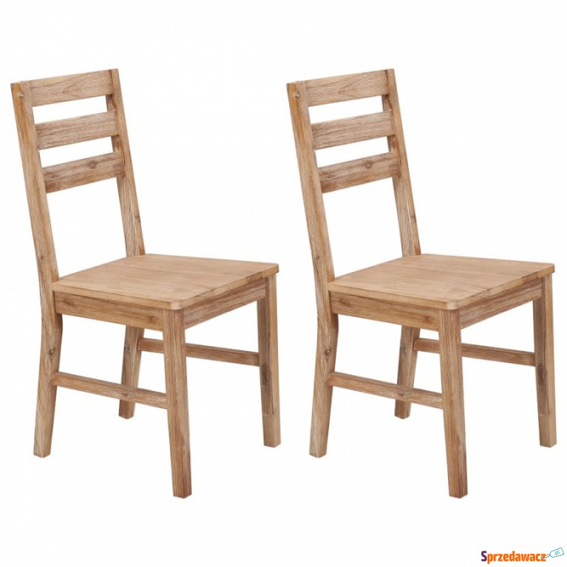 Krzesła do kuchni 2 szt. lite drewno akacjowe - Krzesła kuchenne - Dzierżoniów