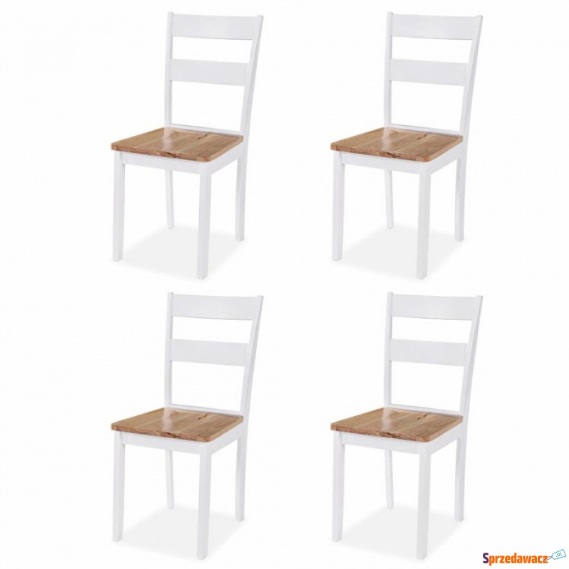 Krzesła do jadalni, 4 szt., drewno kauczukowca,... - Krzesła kuchenne - Pruszcz Gdański
