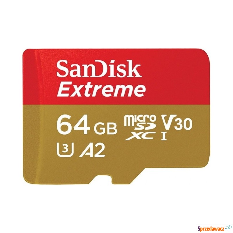 SanDisk Extreme microSDXC 64GB UHS-I U3 V30 160/60... - Karty pamięci, czytniki,... - Mińsk Mazowiecki