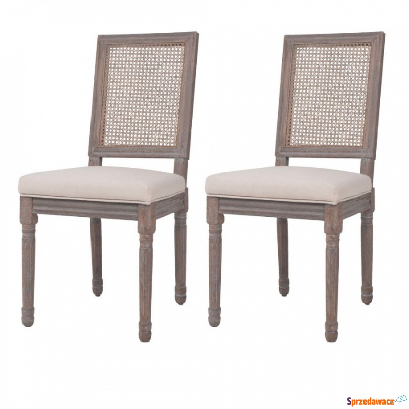 Krzesła do jadalni tapicerowane lnem, 2 szt.,... - Krzesła do salonu i jadalni - Sieradz