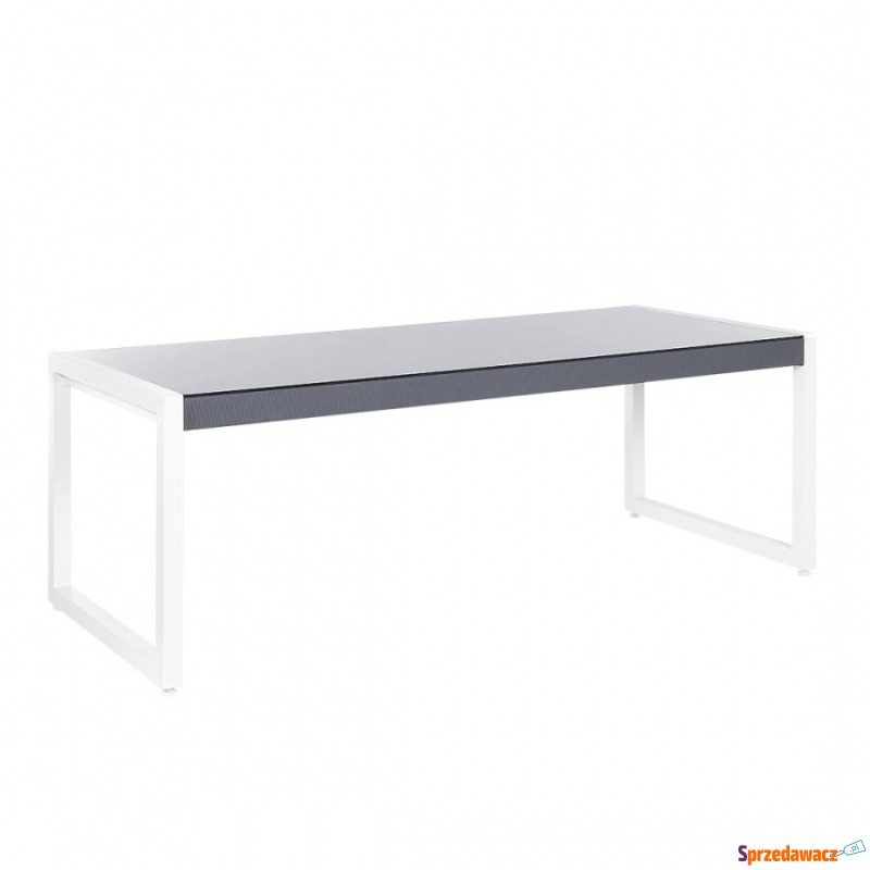 Stół ogrodowy aluminium szary/biały 210 x 90 cm... - Stoły, ławy, stoliki - Reguły