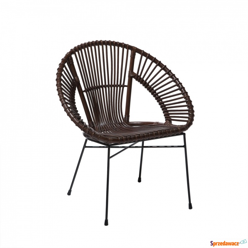 Krzesło rattanowe brązowe SARITA - Krzesła ogrodowe - Gdańsk