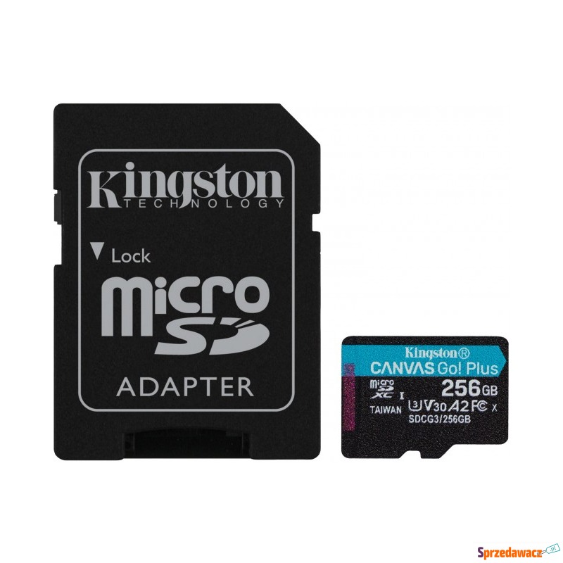 Kingston microSDXC Canvas Go! Plus 256GB 170R... - Karty pamięci, czytniki,... - Żory