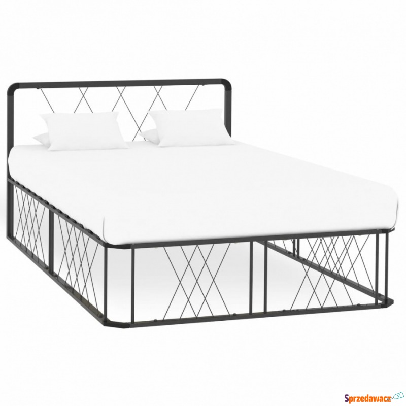 Rama łóżka, szara, metalowa, 120 x 200 cm - Łóżka - Bługowo