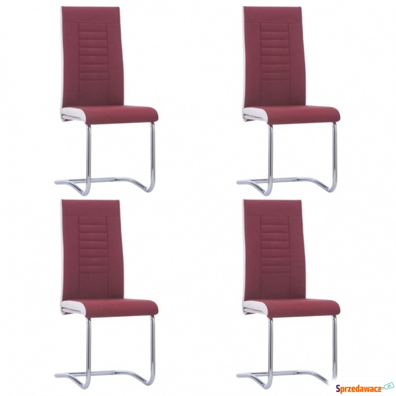 Krzesła stołowe, wspornikowe, 4 szt., czerwone... - Krzesła kuchenne - Rutka-Tartak