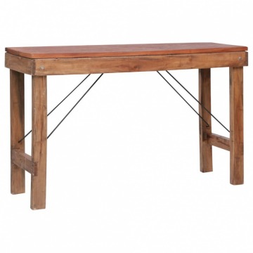 Składany stolik konsolowy, 130x40x80 cm, lite drewno z odzysku