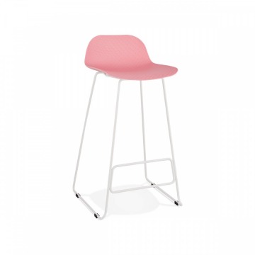 Krzesło barowe Kokoon Design Slade różowo-białe