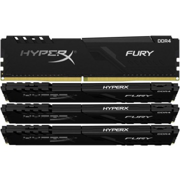 HyperX Fury Black 128GB [4x32GB 3200MHz DDR4 CL16 XMP 1.35V DIMM]