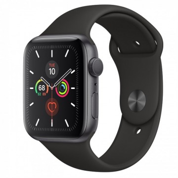 Smartwatch Apple Watch 5 GPS+Cellular - gwiezdna szarość aluminium 44 | czarny pasek sportowy