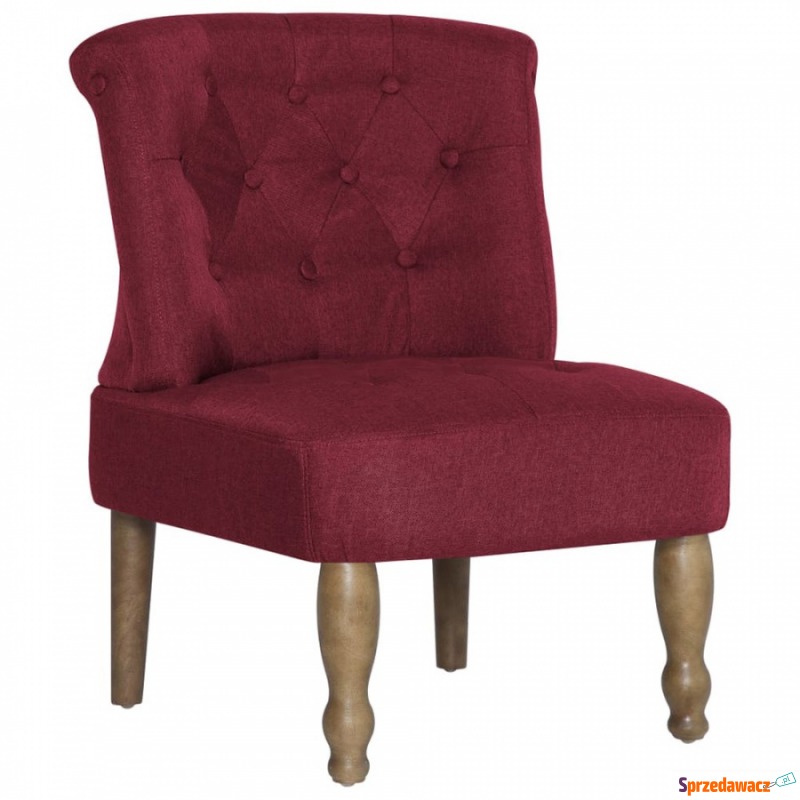 Krzesło w stylu francuskim czerwone wino mate... - Krzesła biurowe - Leszno
