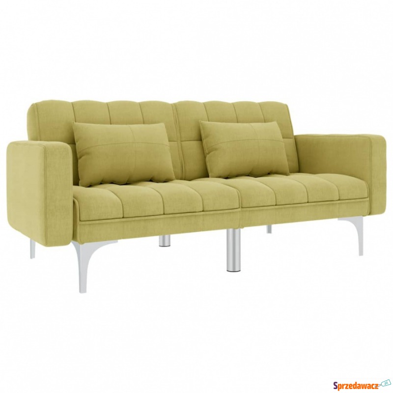 Sofa rozkładana, zielona, tapicerowana tkaniną - Sofy, fotele, komplety... - Wałbrzych