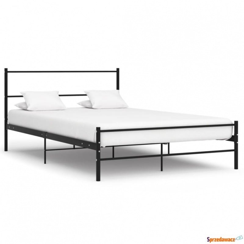 Rama łóżka, czarna, metalowa, 140 x 200 cm - Stelaże do łóżek - Bełchatów