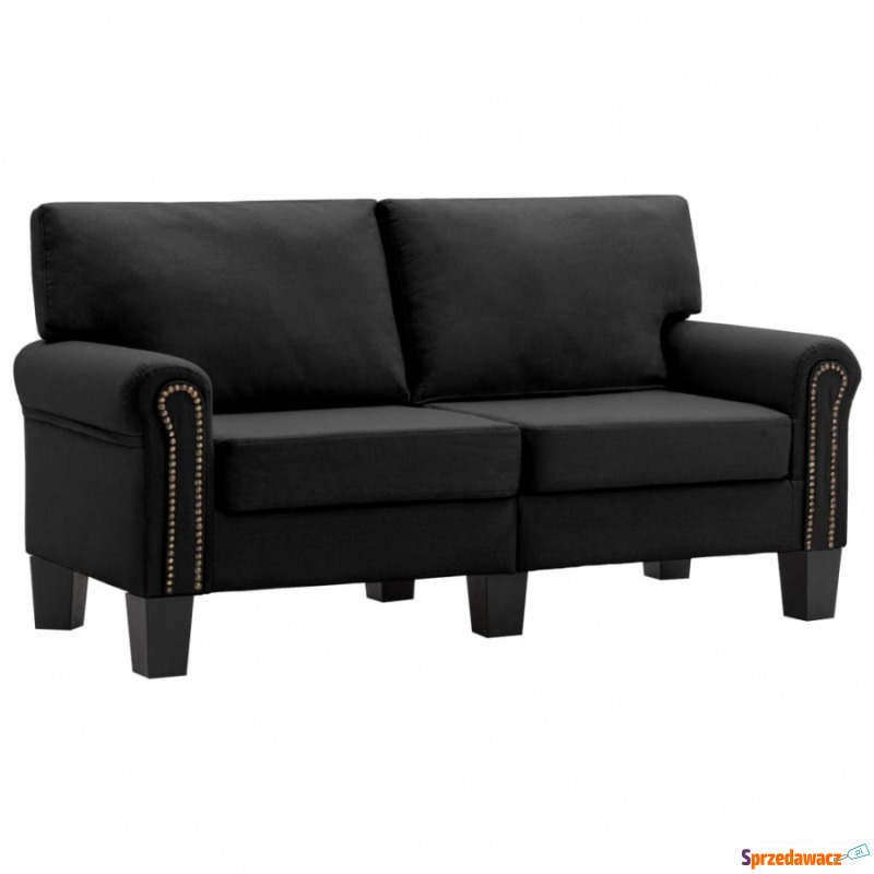 2-osobowa sofa, czarna, tapicerowana tkaniną - Sofy, fotele, komplety... - Sochaczew