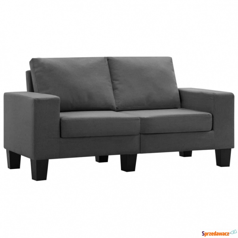 2-osobowa sofa, ciemnoszara, tapicerowana tkaniną - Sofy, fotele, komplety... - Bielsk Podlaski