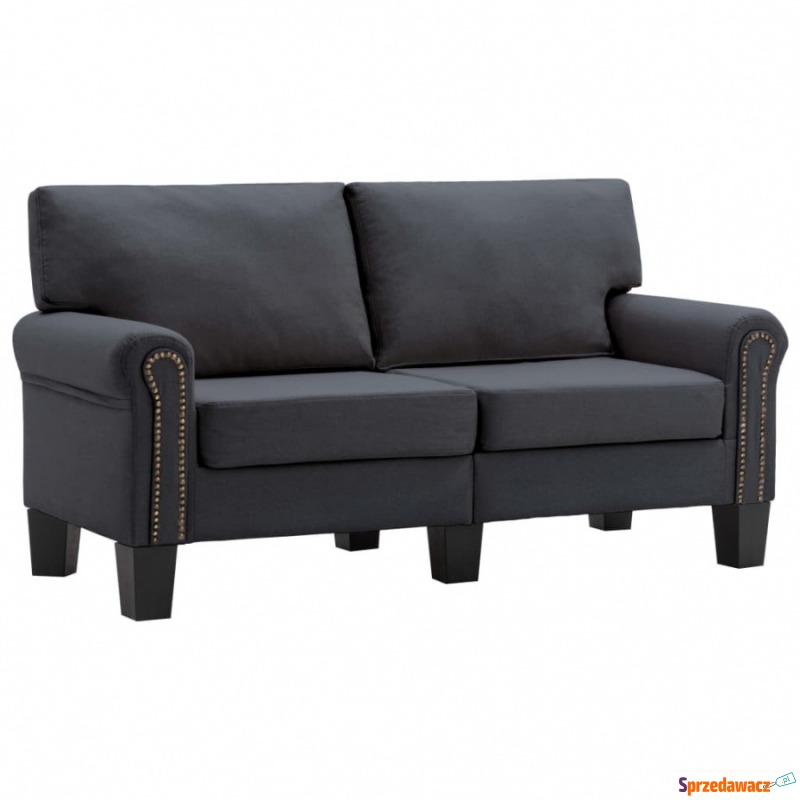 2-osobowa sofa, ciemnoszara, tapicerowana tkaniną - Sofy, fotele, komplety... - Gościęcin