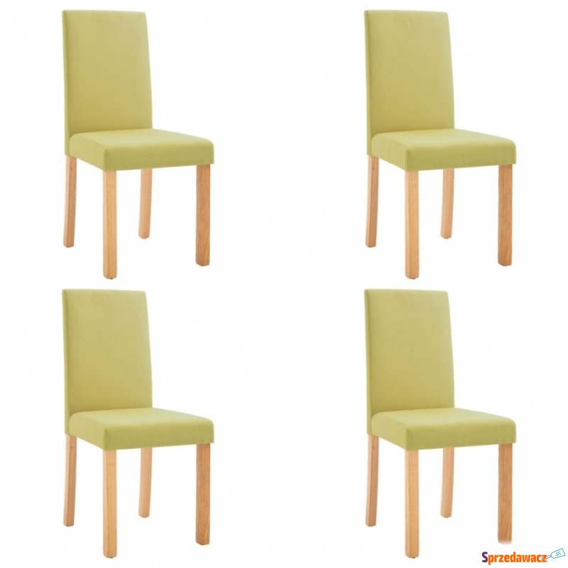 Krzesła stołowe, 4 szt., zielone, tapicerowane... - Krzesła kuchenne - Jarosław