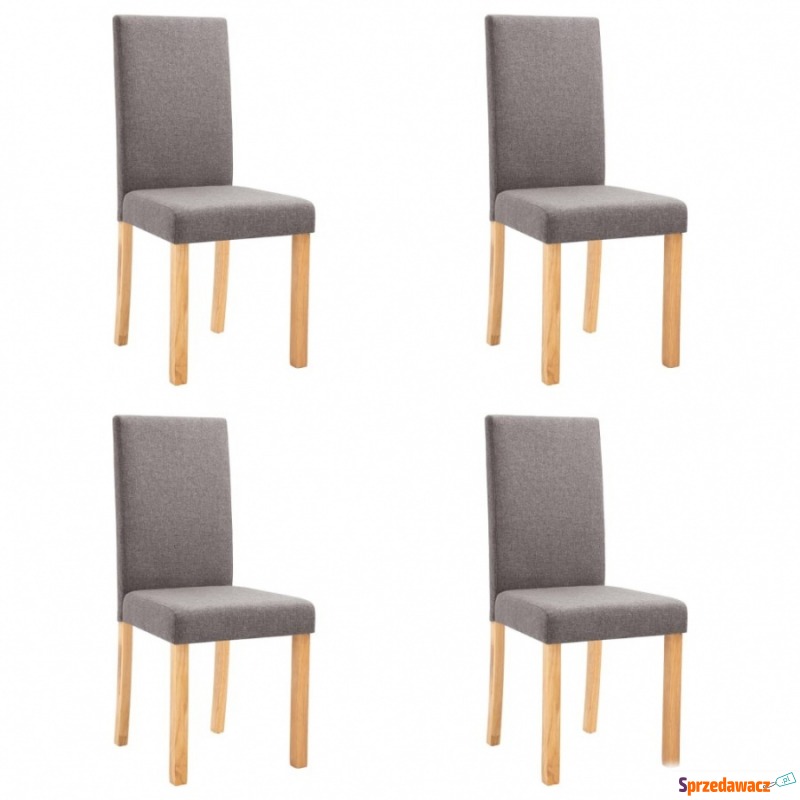 Krzesła stołowe, 4 szt., kolor taupe, tapicer... - Krzesła kuchenne - Siedlce