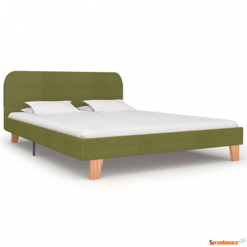 Rama łóżka, zielona, tkanina, 140 x 200 cm - Łóżka - Świętochłowice