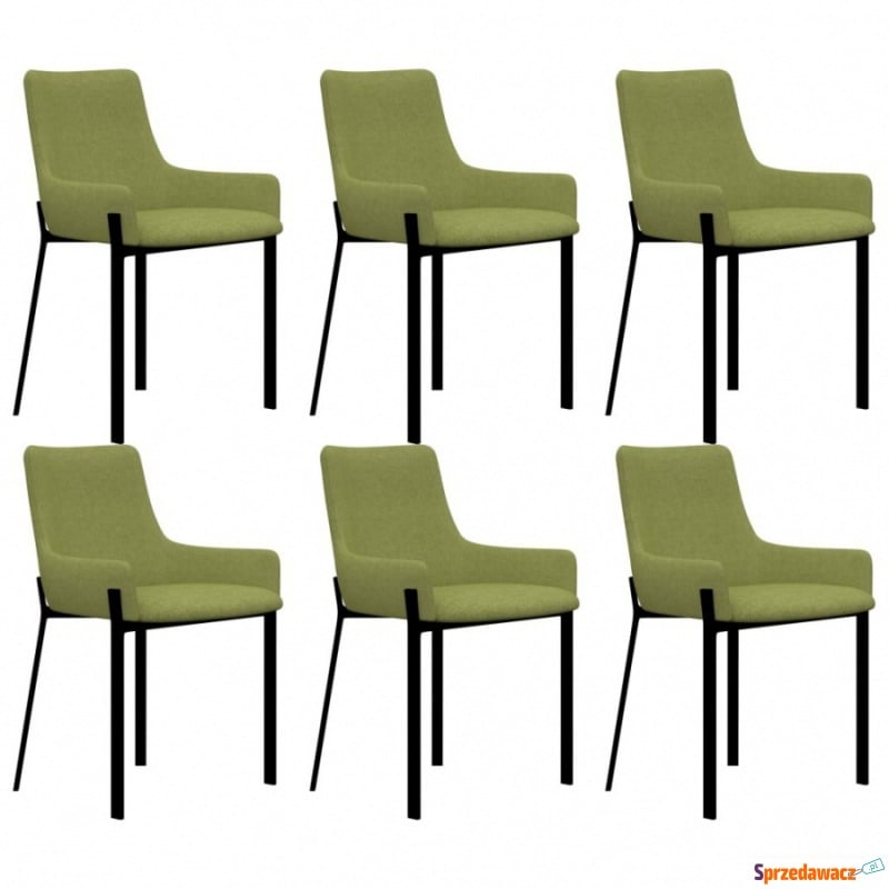 Krzesła do kuchni 6 szt. zielone tapicerowane... - Krzesła kuchenne - Skierniewice