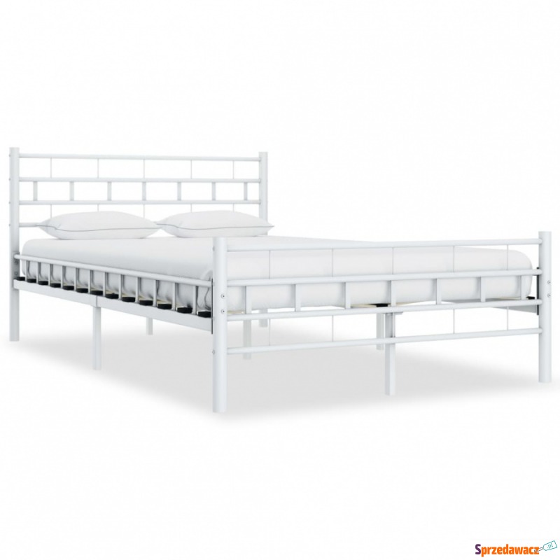 Rama łóżka, biała, metalowa, 120 x 200 cm - Stelaże do łóżek - Jastrzębie-Zdrój