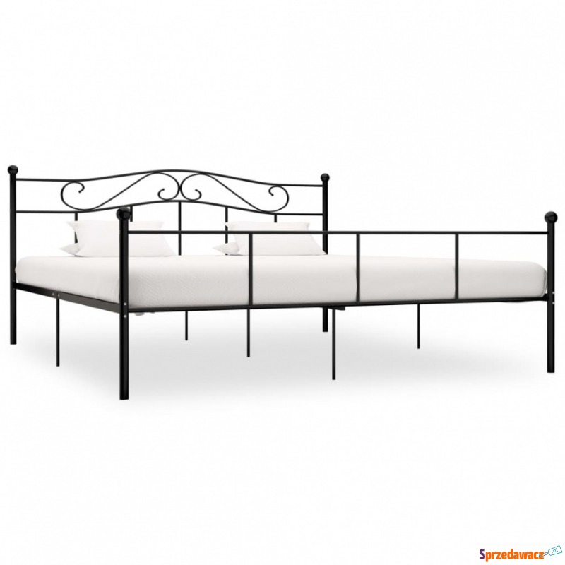 Rama łóżka, czarna, metalowa, 180 x 200 cm - Stelaże do łóżek - Starachowice