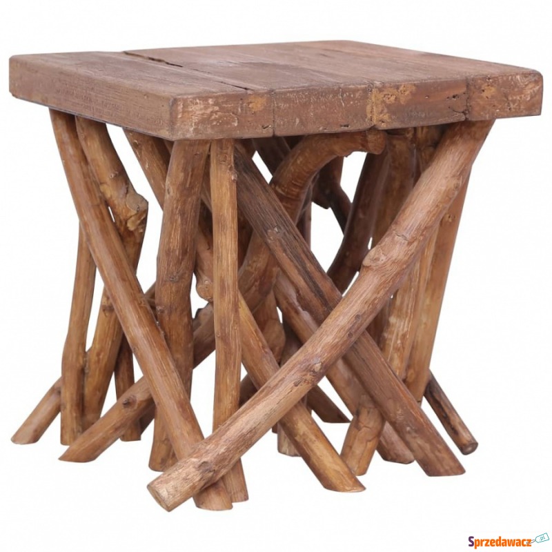 Stolik kawowy z gałęzi 40x40x40 cm lite drewno - Stoły, stoliki, ławy - Bługowo