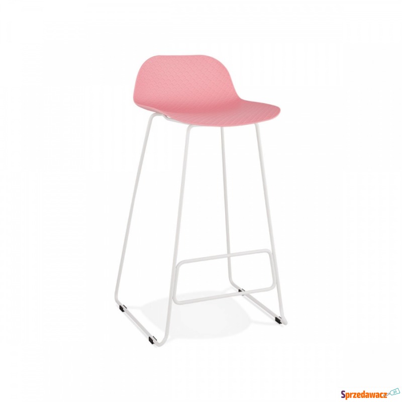 Krzesło barowe Kokoon Design Slade różowo-białe - Taborety, stołki, hokery - Białystok