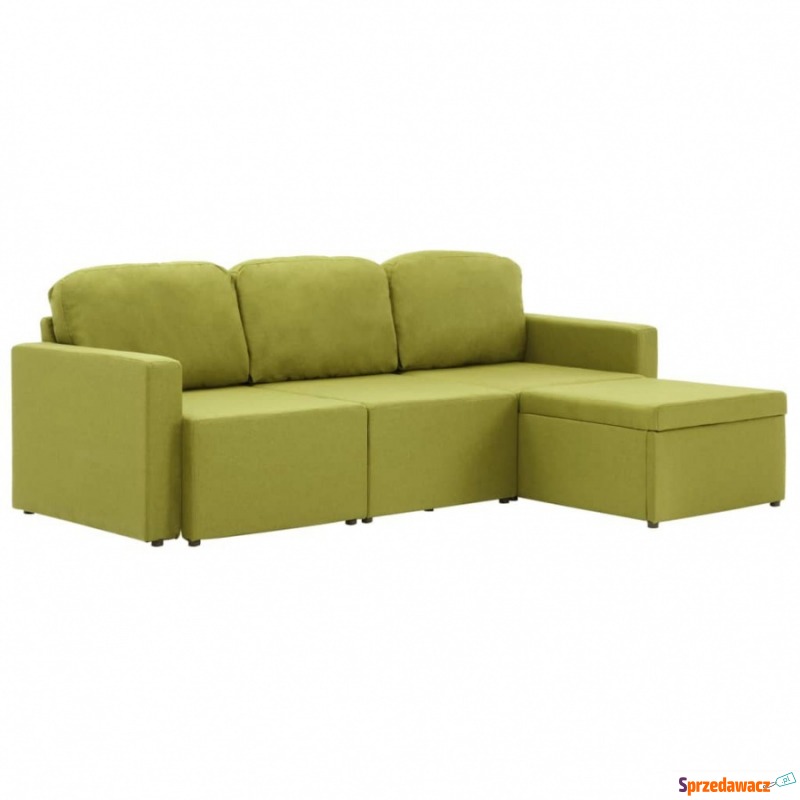 3-osobowa, rozkładana sofa modułowa, zielona,... - Sofy, fotele, komplety... - Chorzów