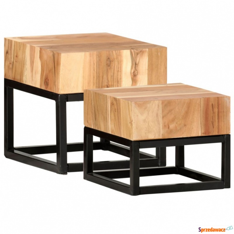 Stoliki boczne 2 szt. lite drewno akacjowe - Stoły, stoliki, ławy - Kraśnik