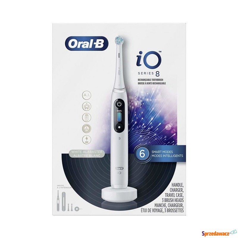 Szczoteczka rotacyjna Oral-B iO Series 8N White - Higiena jamy ustnej - Kalisz